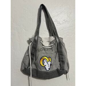 Gray Sweatshirt Tote Bag with Los Angeles Rams Patch